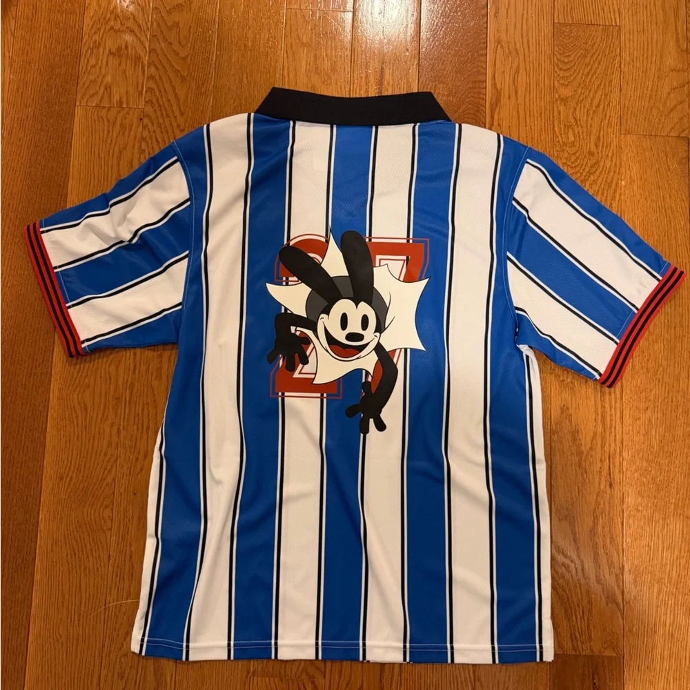 Disney Blue and White Striped Polo Shirt - Picture 5 of 6